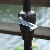 2.7m all-aluminum hand-cranked square half umbrella，without tilt