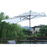 2.7m all-aluminum hand-cranked square half umbrella，without tilt
