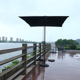 2m x 3m all-iron hand-cranked center pole umbrella