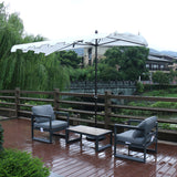 2.7m all-aluminum hand-cranked square half umbrella，without tilt