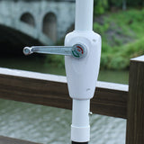 2.7m all-aluminum hand-cranked center pole umbrella, with tilt