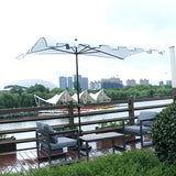 2.7m all-aluminum hand-cranked square half umbrella，without tilt