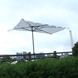 2.7m all-aluminum hand-cranked square half umbrella，without tilt