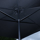 2m x 3m all-iron hand-cranked center pole umbrella