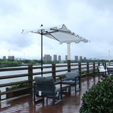 2.7m all-aluminum hand-cranked square half umbrella，without tilt