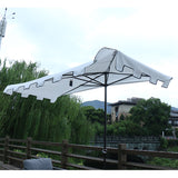 2.7m all-aluminum hand-cranked square half umbrella，without tilt