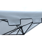 2.7m all-aluminum hand-cranked square half umbrella，without tilt