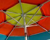 Three-layer hand-cranked aluminum umbrella with automatic rotation